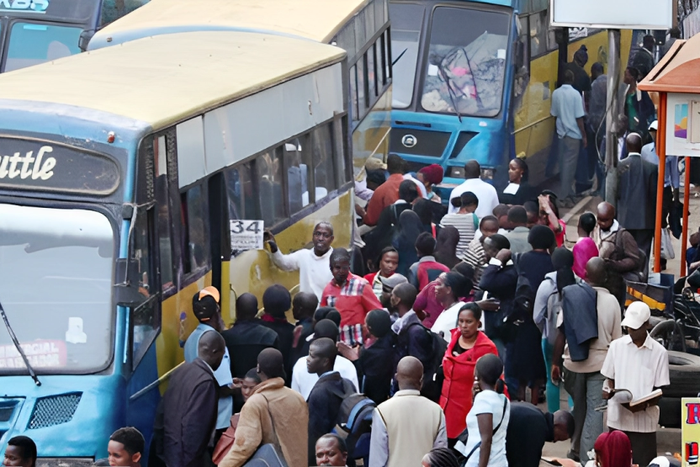 Matatus in Nairobi CBD