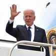 President Joe Biden boards Air Force One before departing from Tulsa International Airport in Tulsa, Oklahoma, on June 1, 2021.
