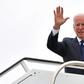 President Joe Biden boards Air Force One before departing from Tulsa International Airport in Tulsa, Oklahoma, on June 1, 2021.