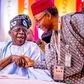 APC presidential candidate, Asiwaju Bola Tinubu and Kaduna State Governor, Nasiru El-Rufai. [Twitter:HassanBBest]