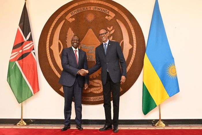 President William Ruto and his Rwandan counterpart Paul Kagame