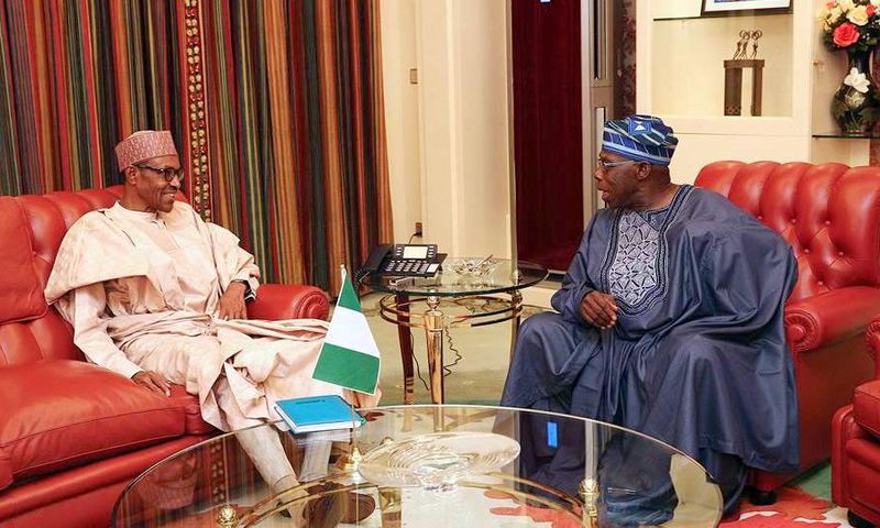 President Muhammadu Buhari and former president, Olusegun Obasanjo