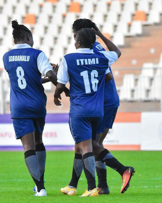 Players celebrating a goal