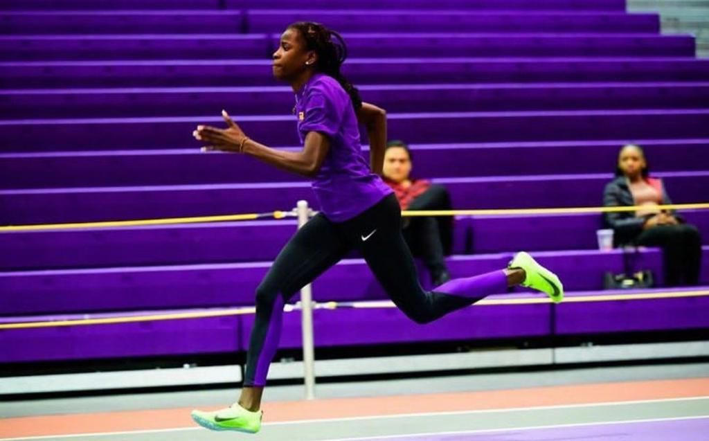 Ella Onojuvwevwo ran indoor 200m PB of 24.15s in her first race competing indoors