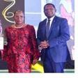 L-R; Lamin Barrow AfDB Nigeria received the award on behalf of Adesina (Credit: NAN)