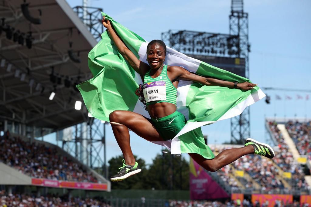 Tobi Amusan sucessfully defended her Commonwealth title in a new GR of 12.30s
