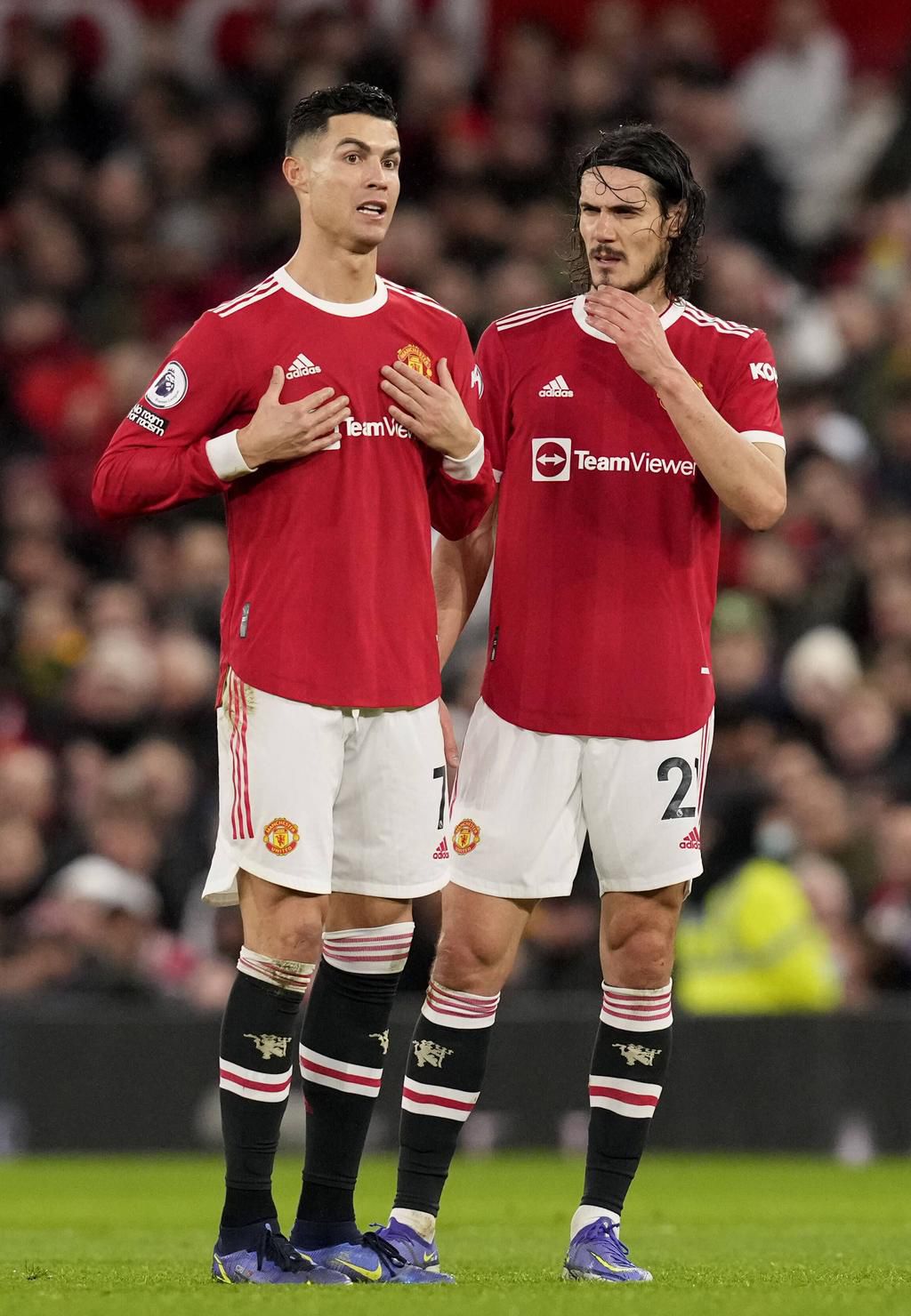 Ronaldo and Cavani spent a year together at United. Sportimage