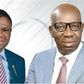 (R-L) Edo State Governor, Godwin Obaseki and his deputy, Philip Shaibu Leadership. [Leadership]