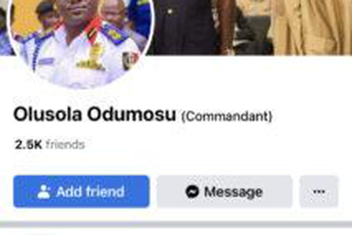 NSCDC Commandant denies facebook account bearing his name