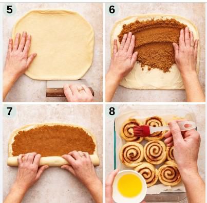 Making cinnamon roll