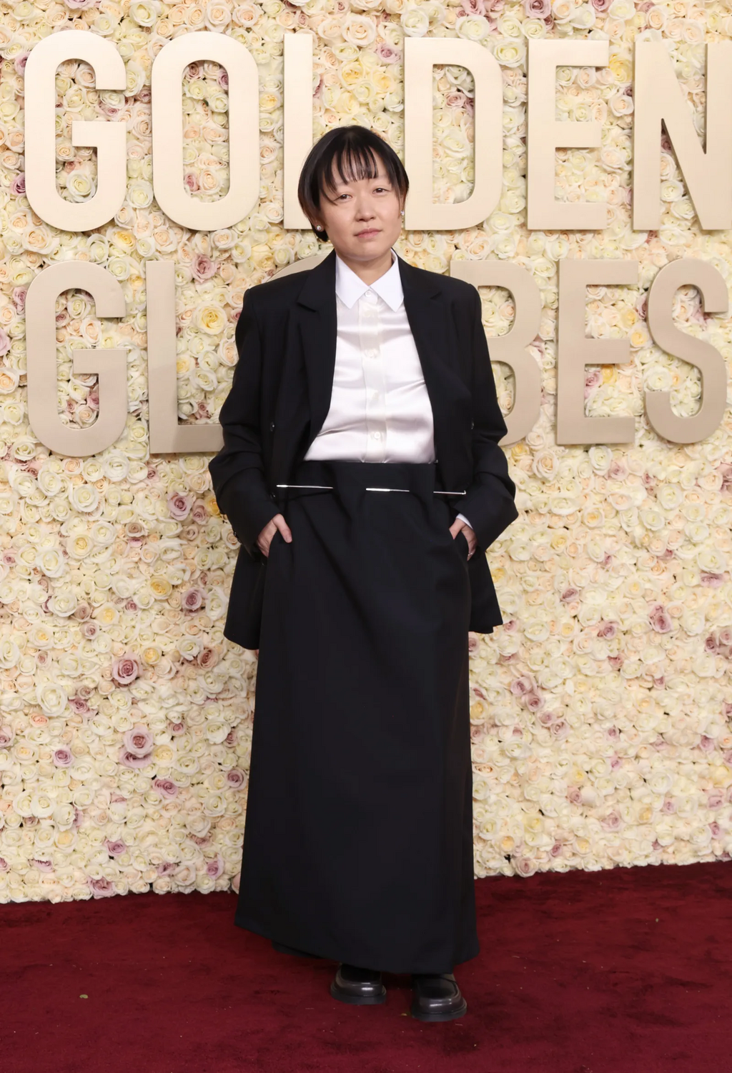 Celine Song at the Golden Globes [GettyImages]