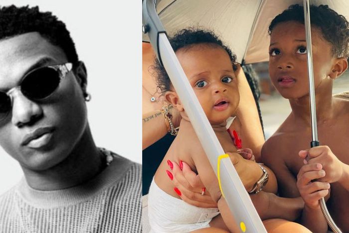 Wizkid shares adorable picture of his 4th son