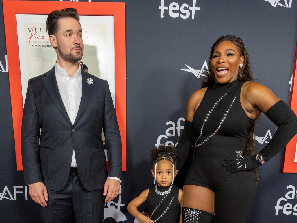 Alexis Ohanian (left), Olympia Ohanian (center), and Serena Williams.Ringo Chiu/Reuters