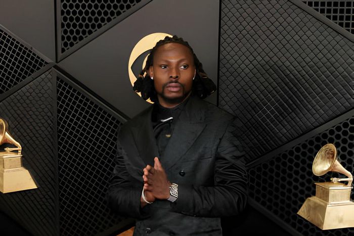 Asake attends the 66th GRAMMY Awards at Crypto.com Arena on February 04, 2024 in Los Angeles, California. (Photo by Kayla Oaddams/WireImage)
