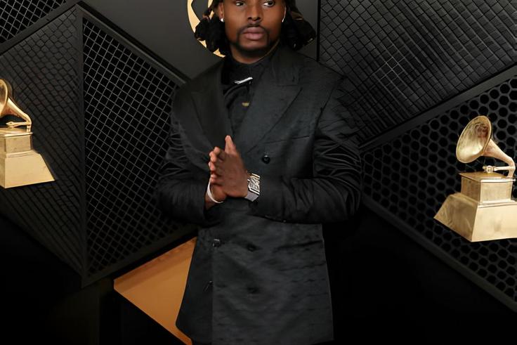 Asake attends the 66th GRAMMY Awards at Crypto.com Arena on February 04, 2024 in Los Angeles, California. (Photo by Kayla Oaddams/WireImage)