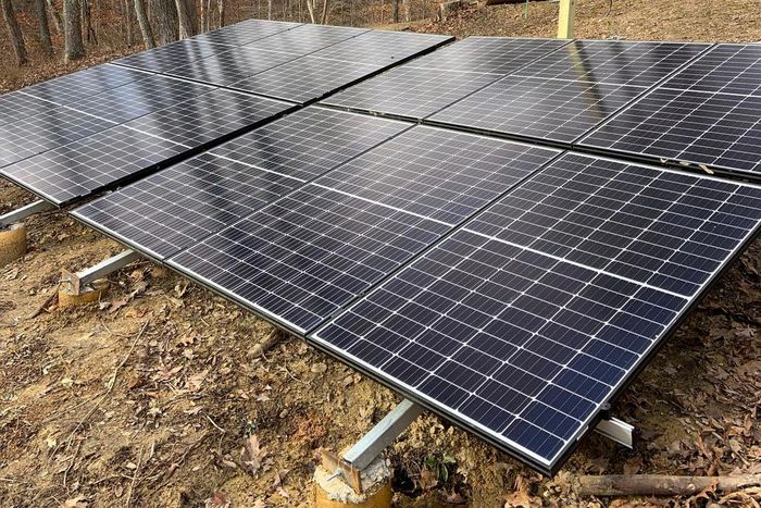 The Curtins wanted to use off-grid features like solar panels and a wood furnace.