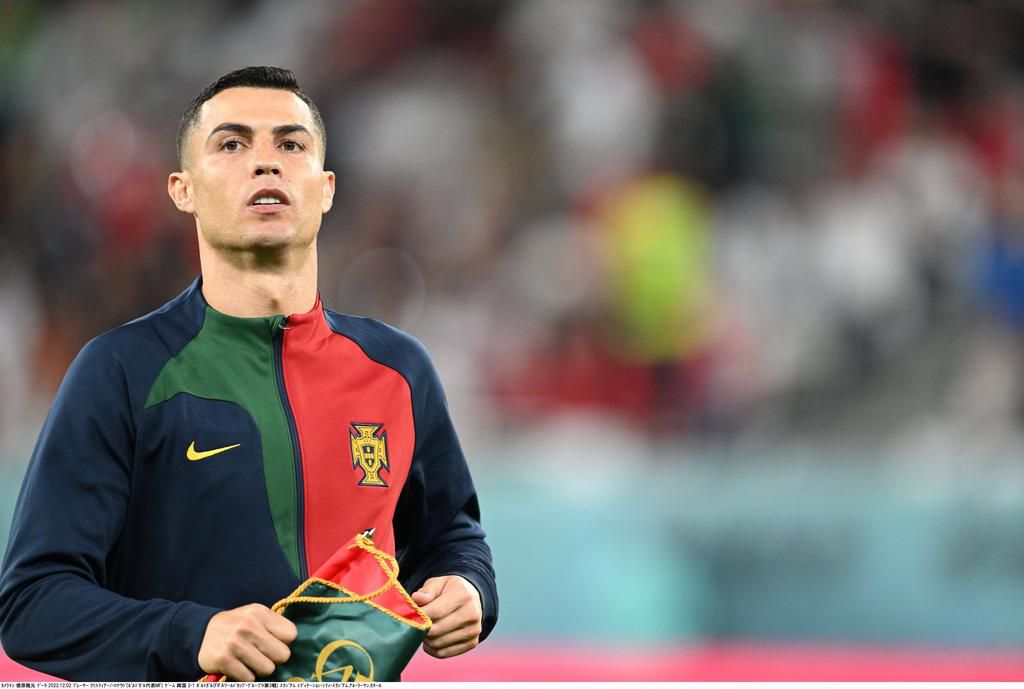 Cristiano Ronaldo of Portugal before the FIFA World Cup in Qatar 2022 group H match between South Korea vs Portugal at Education City Stadium on December 2, 2022.
