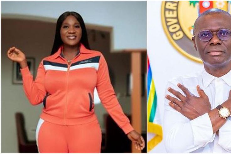 Mercy Johnson and Sanwo-Olu [Within Nigeria]