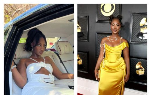 Tems at the 65th Grammy and Pre-Grammy brunch [Twitter/Cosmopolitan]