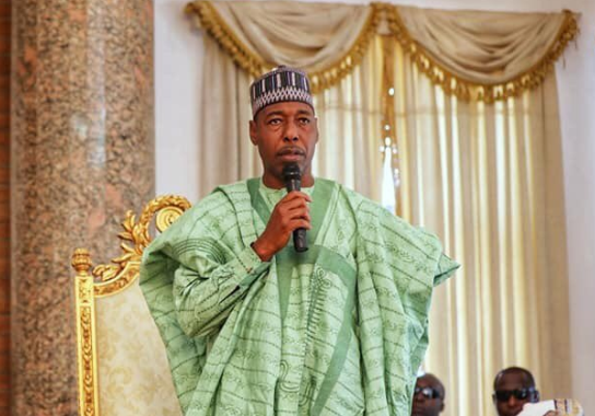 Borno state governor, Babagana Umara Zulum. [Twitter/@BashirAhmaad]