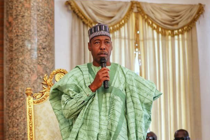 Borno state governor, Babagana Umara Zulum. [Twitter/@BashirAhmaad]