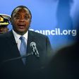 Kenyan President Uhuru Kenyatta speaks at the Atlantic Council in Washington