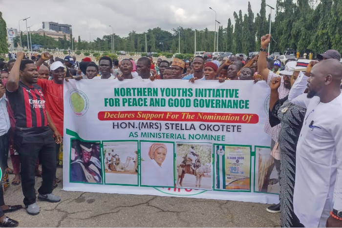 Support rally for nomination of Mrs Stella Okotete and Mallam Nasir El-Rufai as ministers [NAN]