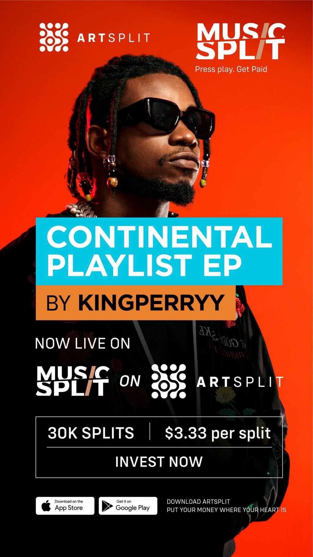 ARTSPLIT introduces MUSICSPLIT, announces auction of upcoming EP by top Nigerian music artiste, King Perryy