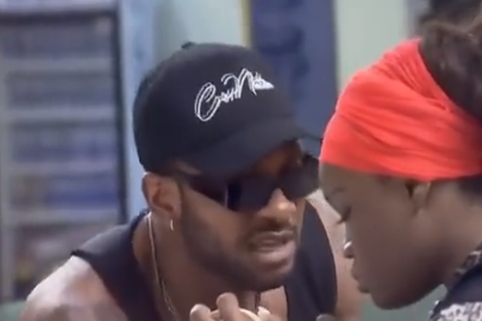 Cee-C and Cross try to trash things out on BBNaija All Stars. [Bigbrothernaija]