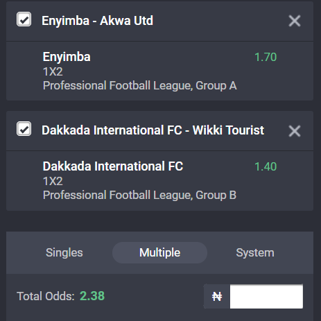 Nigerian Professional Football League betting tips
