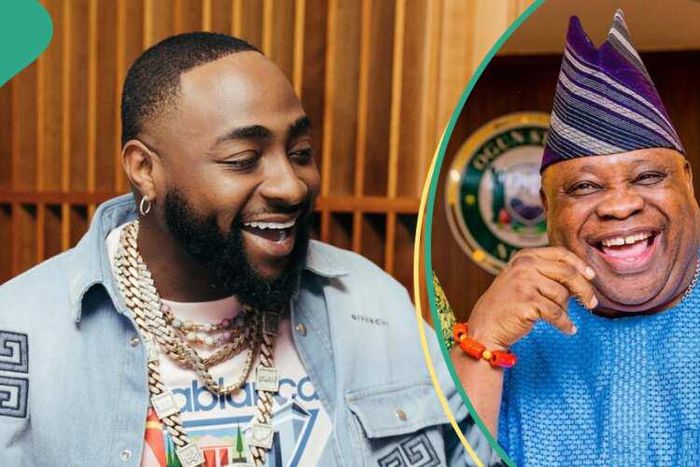 Davido and Gov Adeleke [Legit.ng]