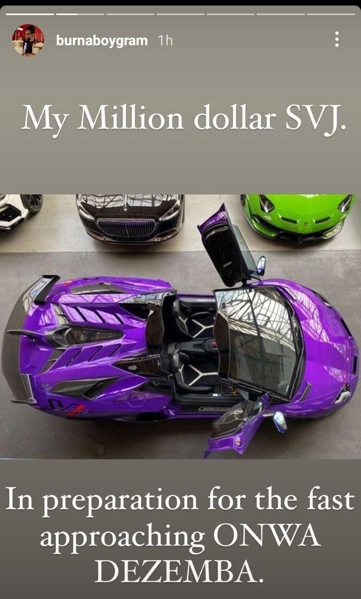 Burna Boy's new car (Gistreel)