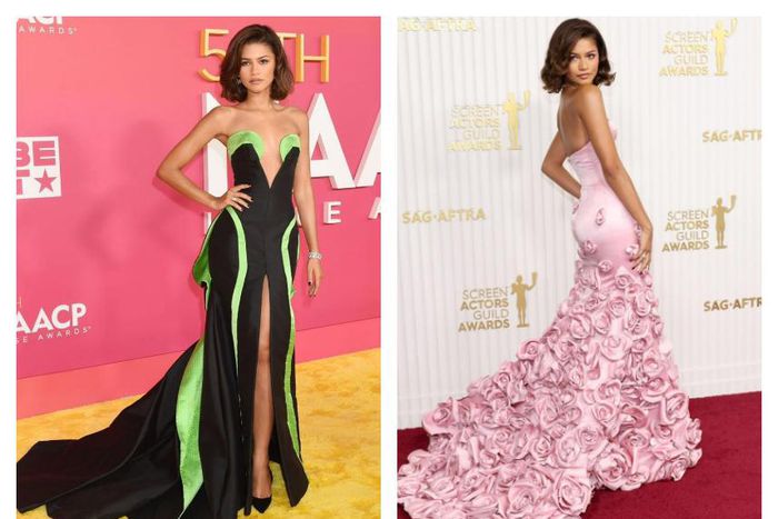 Zendaya at the NAACP and SAG awards [Instagram/fashionbombdaily/people]