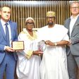 President Bola Tinubu's daughter, Folashade Tinubu-Ojo (middle) with the Ogun-Guangdong Free Trade Zone (OGFTZ), Dr Abbey Onas.