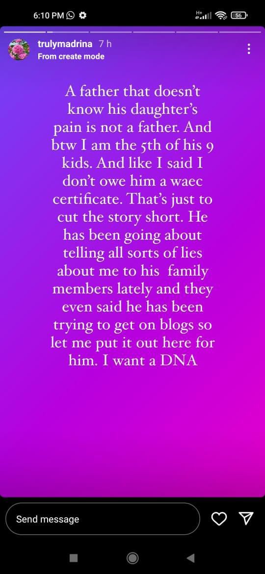 Her next post[Instagram/TrulyMadrina]