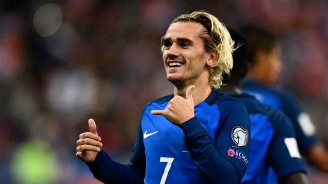 Griezmann in action for France