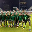 The Super Eagles B in training before the match.