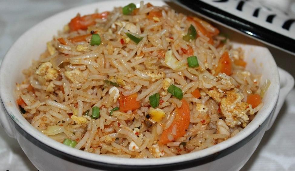 Chicken and egg fried rice