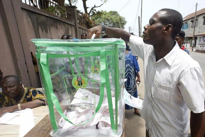 A Nigerian casting his vote [The Guardian Nigeria]
