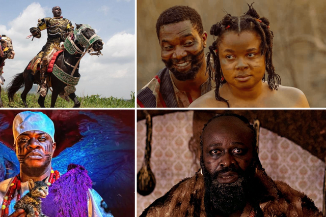 From left to right and top to bottom: 'King of Thieves,' 'Aníkúlápó,' 'Òrìṣà,' and 'Jagun Jagun' are defining a new age of exciting Yoruba epic films