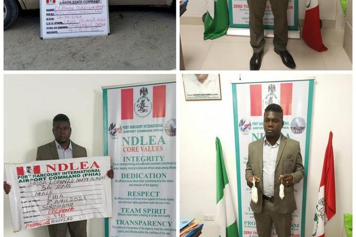 NDLEA arrests Surinamese man with 9.9kg cocaine concealed in condoms.