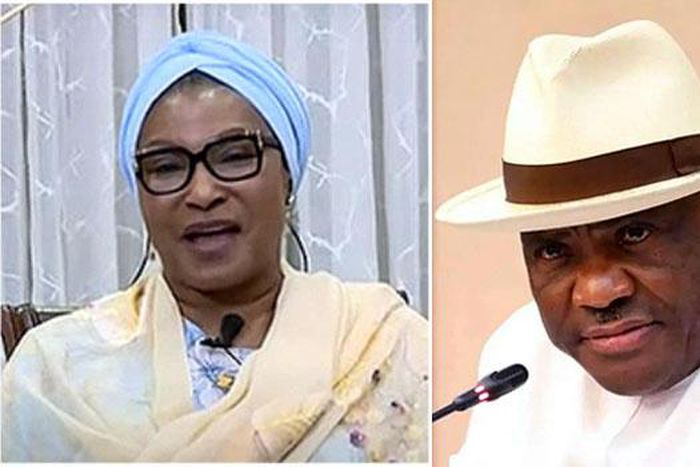 Irei Kingibe, the Senator representing the FCT and Nyesom Wike, the Minister of the FCT. [Channels TV]