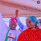 President Muhammadu Buhari, APC Presidential candidate, Bola Ahmed Tinubu, APC Governorship candidate in Adamawa state, Aishatu Dahiru Ahmed Binani.