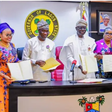 Gov. Babajide Sanwo-Olu of Lagos State after signing the 2024 Appropriation bill into law at the Conference room of Lagos House, Alausa, Ikeja, on Monday, Jan. 15, 2024. [PM News]