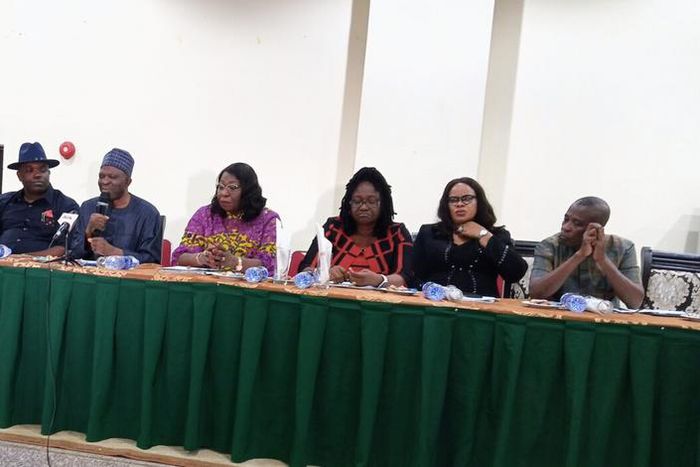 Some of the officials at a joint meeting with officials of Abia and Akwa Ibom to find lasting solution to the lingering boundary dispute between the states, in Abuja on Wednesday, July 18, 2023 (Credit: NAN)