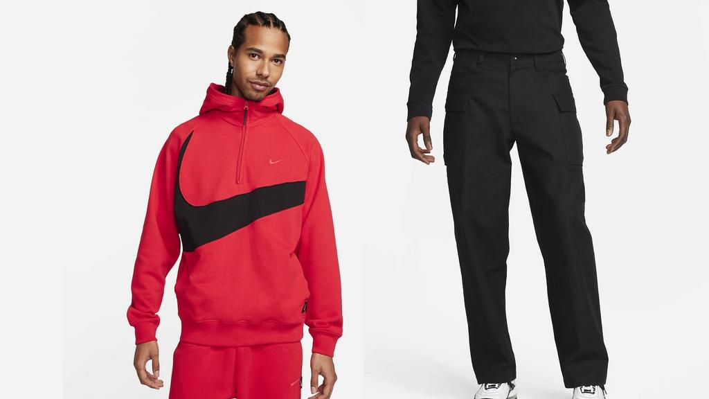 Nike Swoosh Hoodie and Cargo Pants Combo