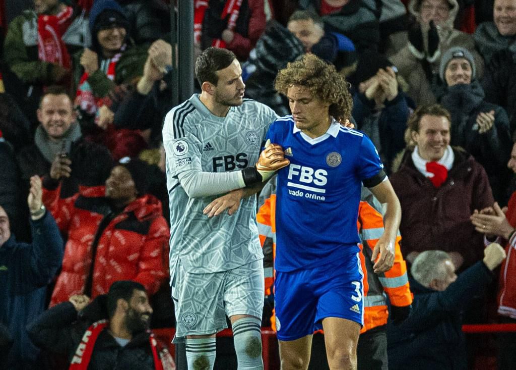 Wout Faes scored two own goals to give Liverpool the win against Leicester City