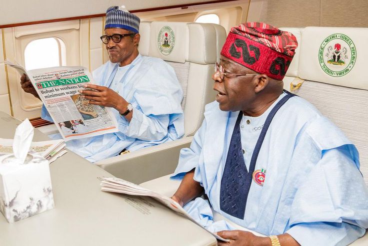 President Muhammadu Buhari with APC National Leader, Bola Tinubu