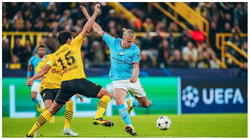 Haaland was substituted as Manchester City missed a penalty against Dortmund