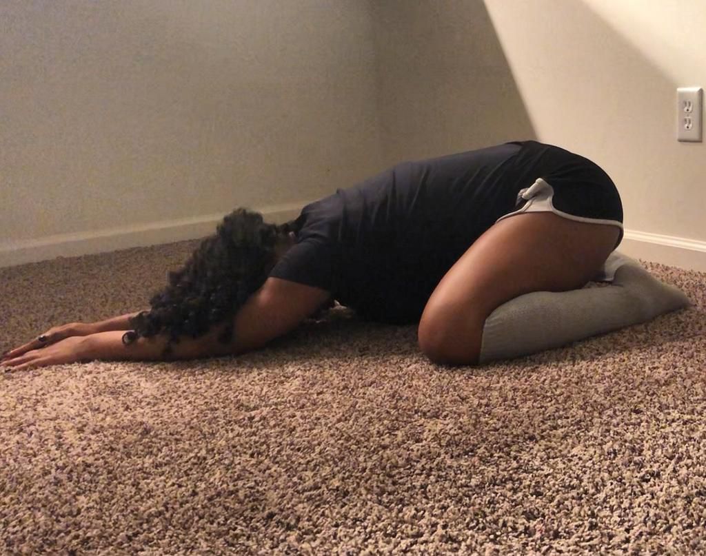 Child pose yoga (pinterest)